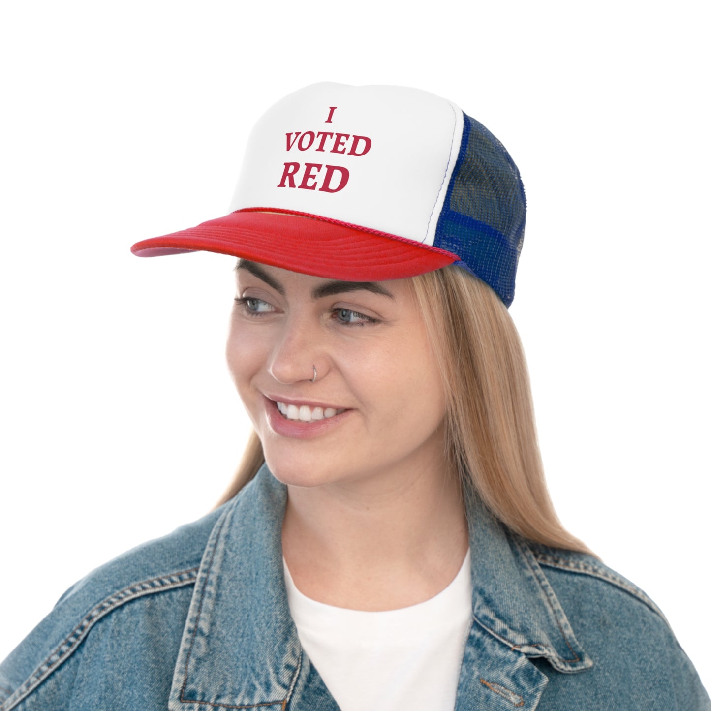 I Voted Red Trucker Caps