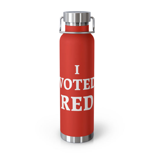 I Voted Red Copper Vacuum Insulated Bottle, 22oz