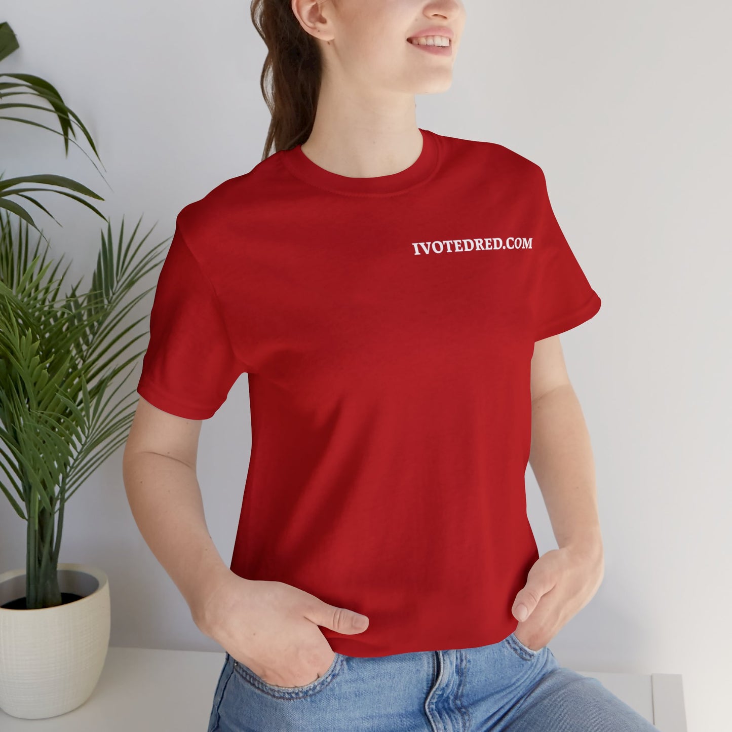 I Voted Red Unisex Jersey Short Sleeve Tee