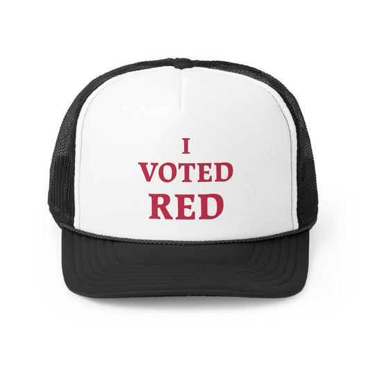 I Voted Red Trucker Caps