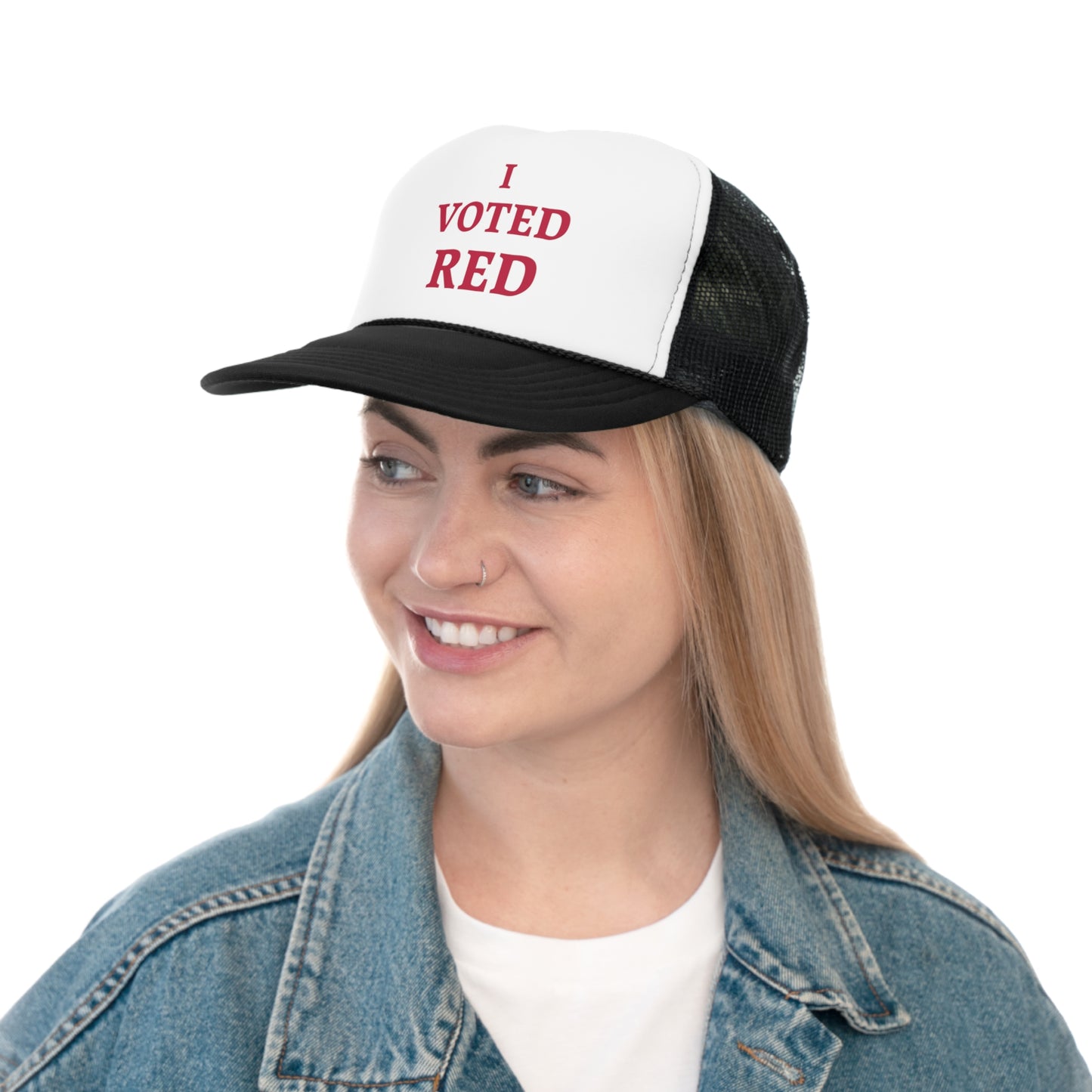 I Voted Red Trucker Caps