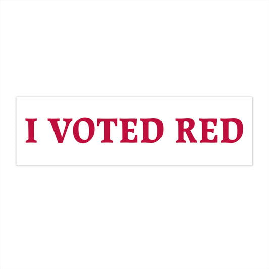 I Voted Red Bumper Sticker